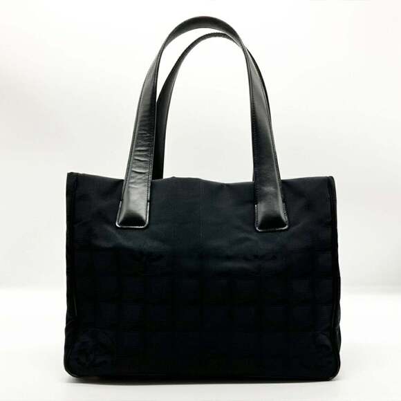 CHANEL Black Canvas Shoulder Bag